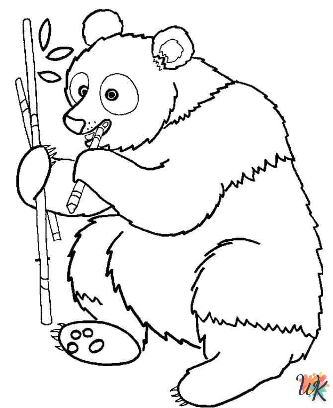 Dibujos para Colorear Panda 64