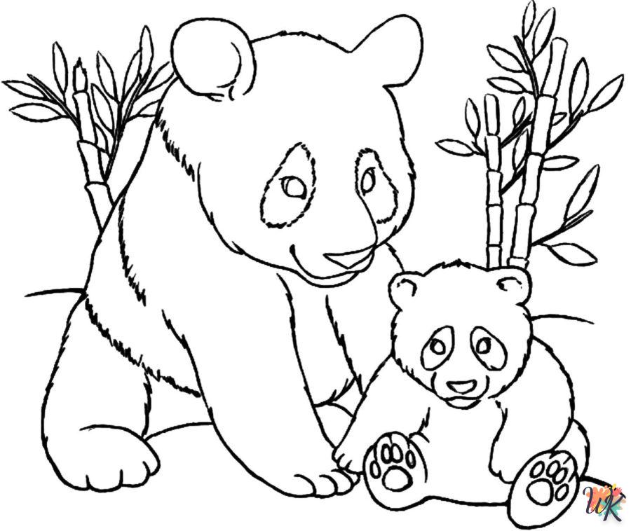 Dibujos para Colorear Panda 73