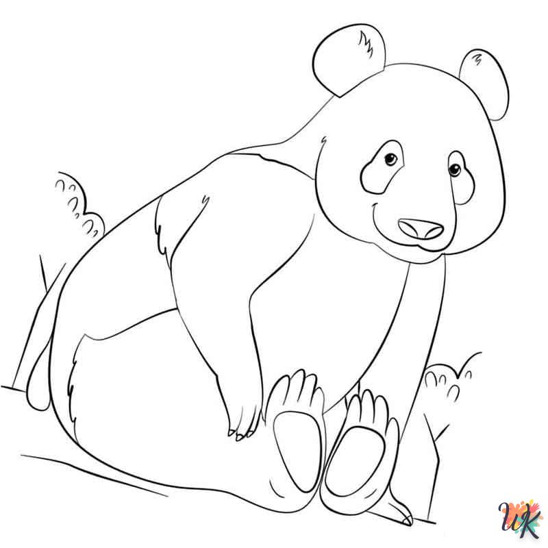 Dibujos para Colorear Panda 76