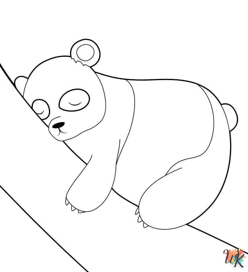 Dibujos para Colorear Panda 79