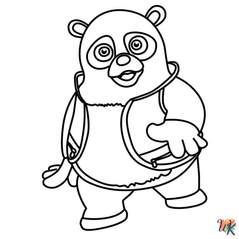 Dibujos para Colorear Panda 86