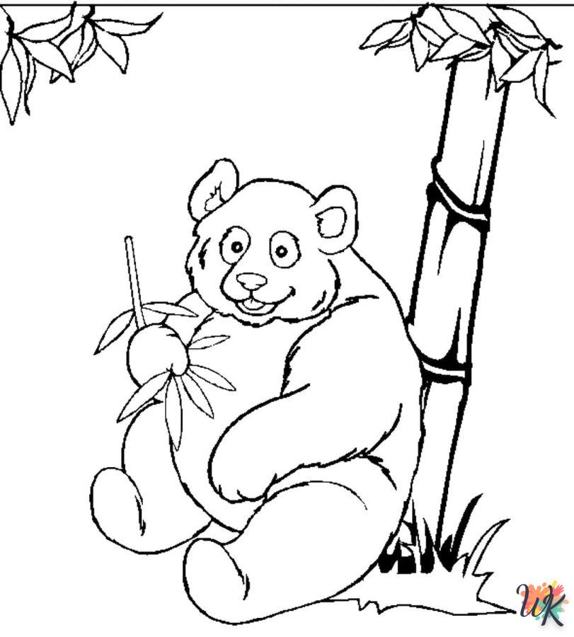 Dibujos para Colorear Panda 96