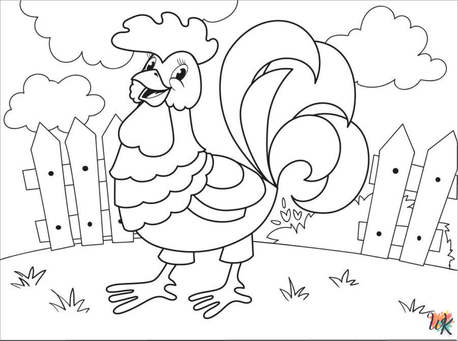 Dibujos para Colorear Pollo 25