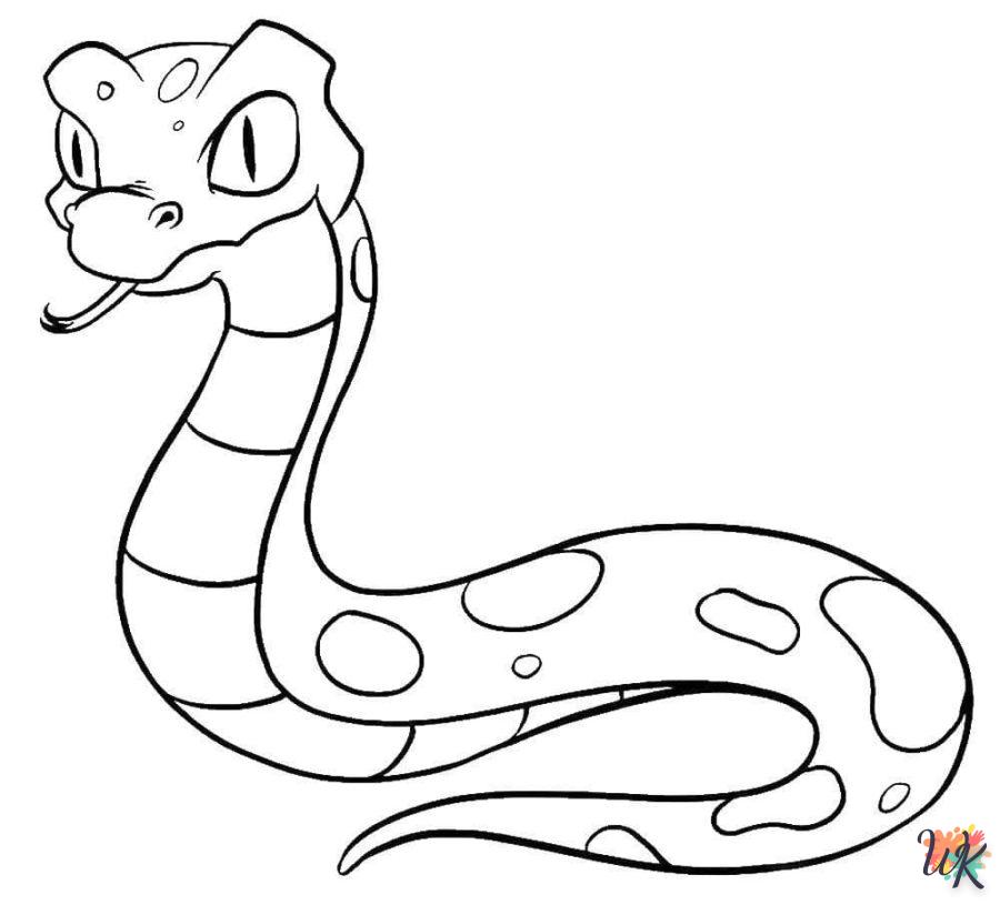 Dibujos para Colorear Serpiente 123
