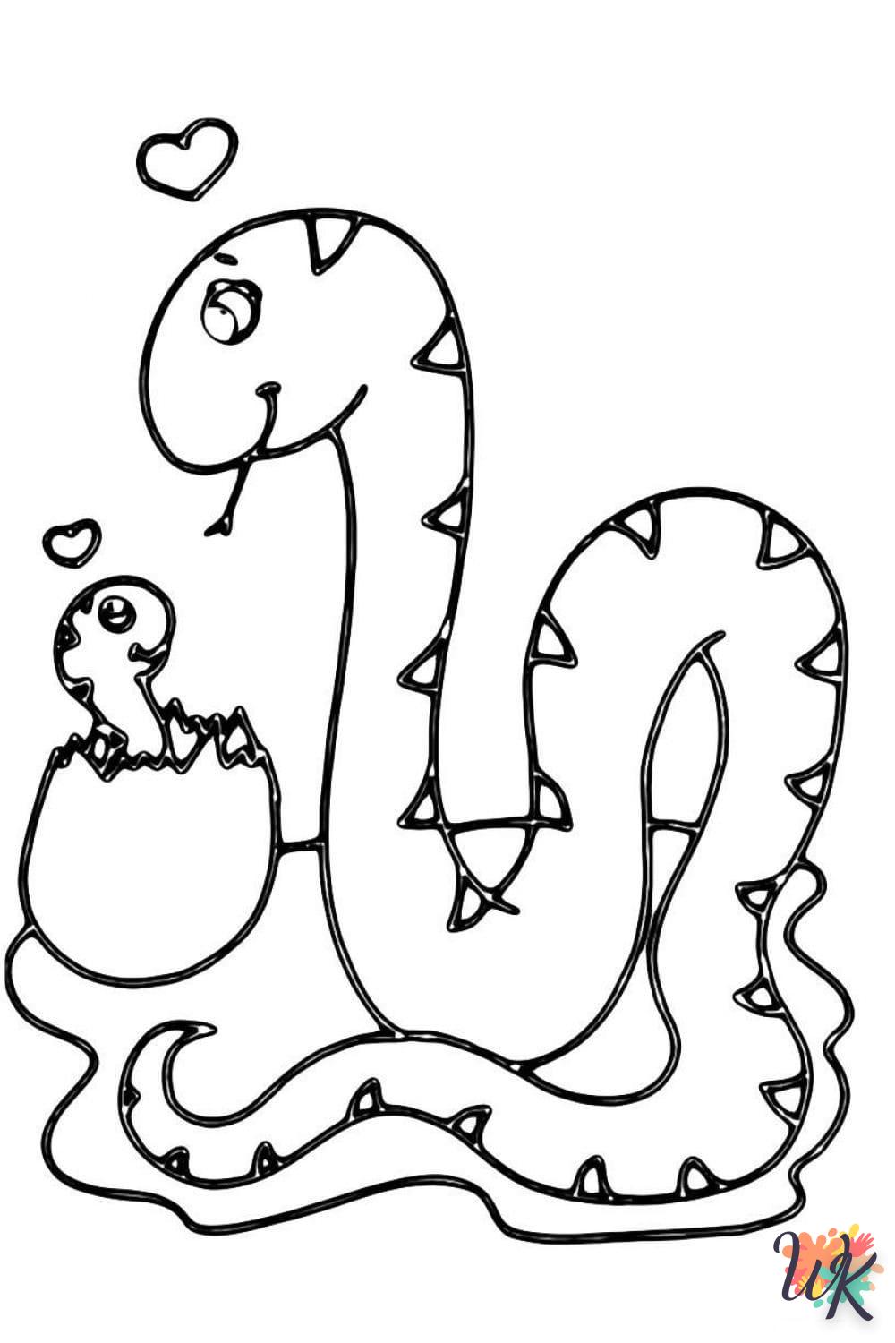 Dibujos para Colorear Serpiente 2
