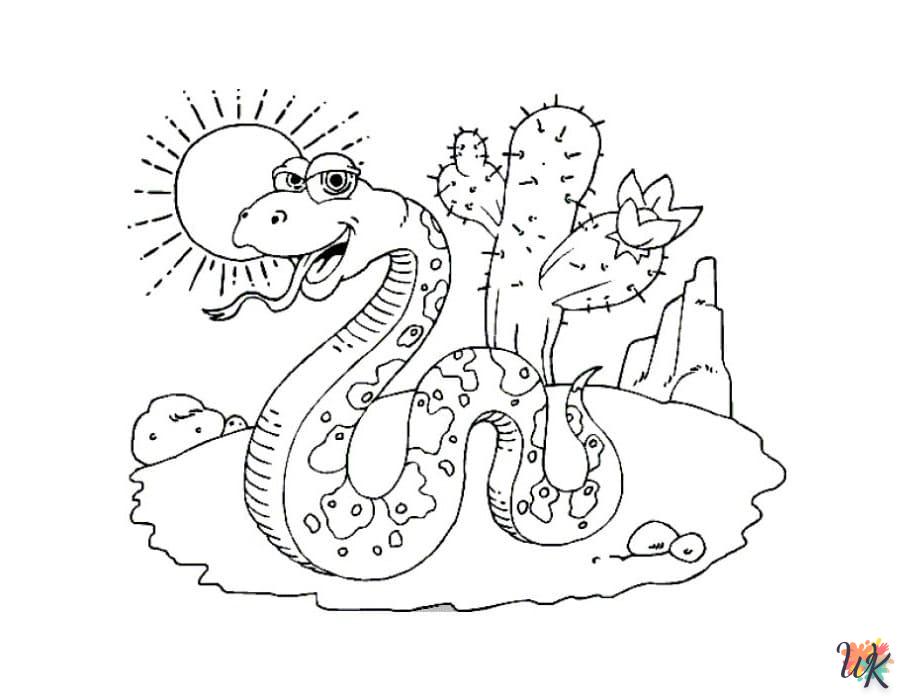 Dibujos para Colorear Serpiente 3