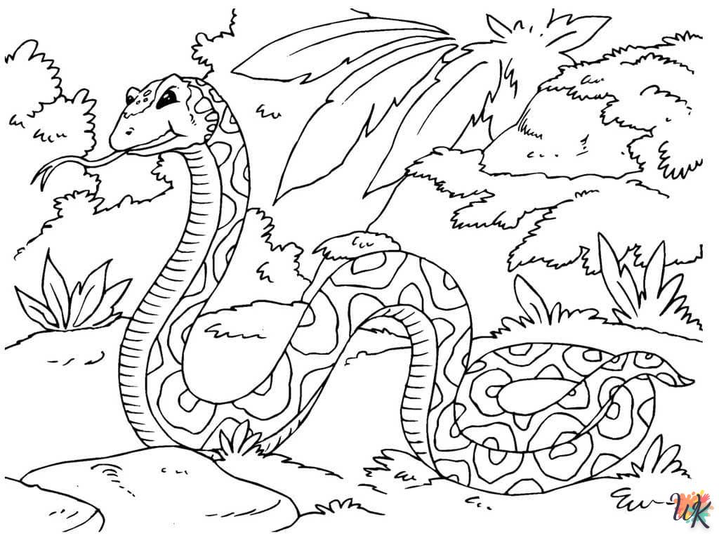 Dibujos para Colorear Serpiente 44
