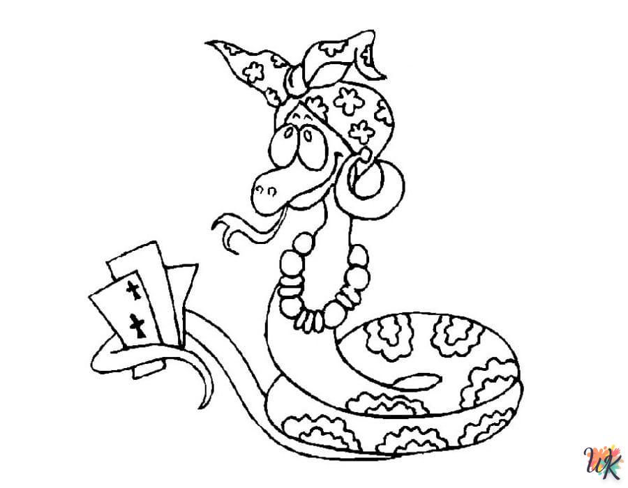 Dibujos para Colorear Serpiente 5
