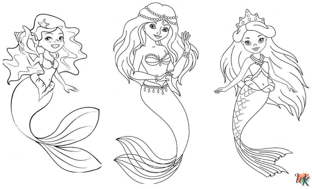 Dibujos para Colorear Sirenas 10