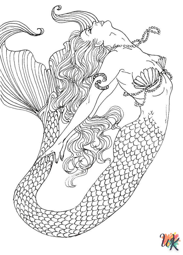 Dibujos para Colorear Sirenas 107