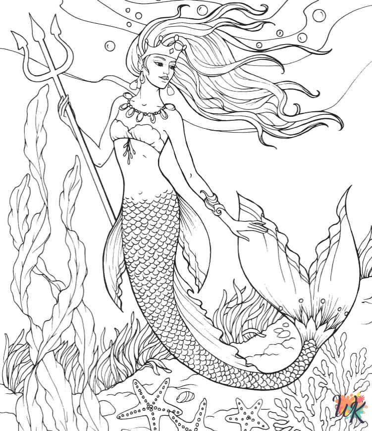 Dibujos para Colorear Sirenas 25