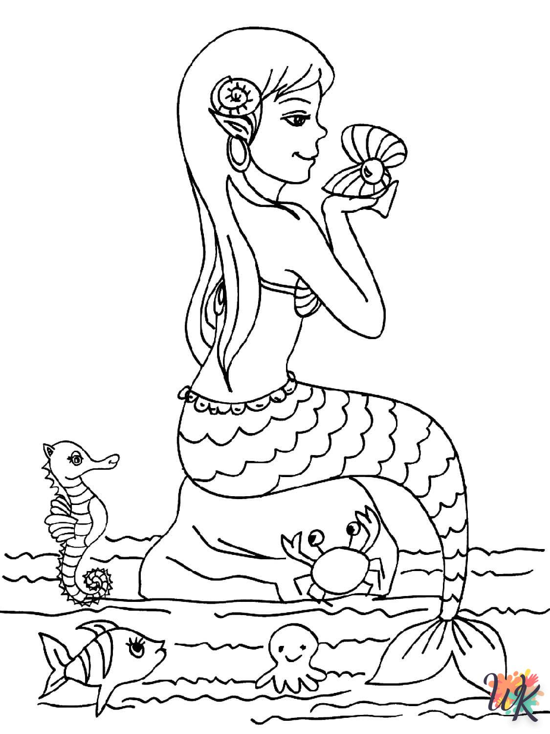 Dibujos para Colorear Sirenas 50