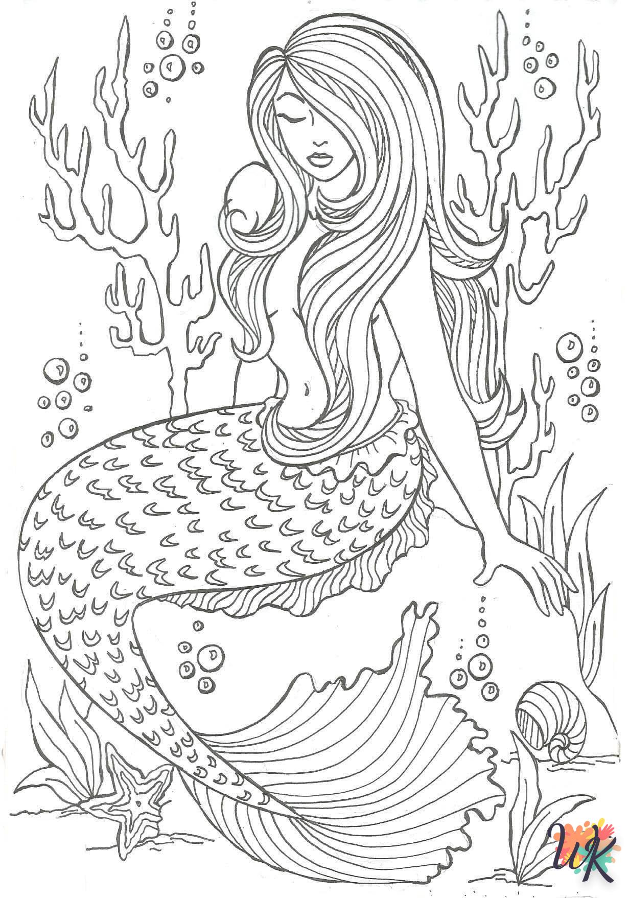 Dibujos para Colorear Sirenas 59