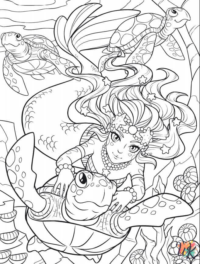 Dibujos para Colorear Sirenas 8