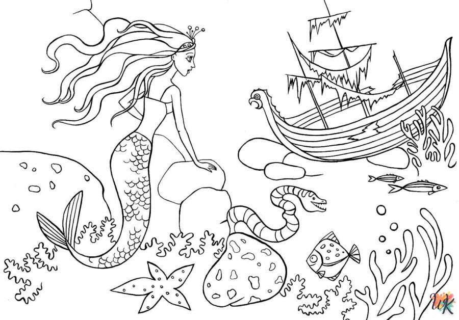 Dibujos para Colorear Sirenas 94