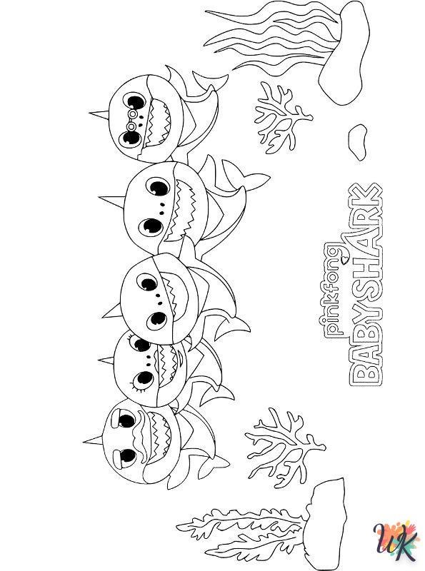 Dibujos para Colorear WK Baby Shark 21