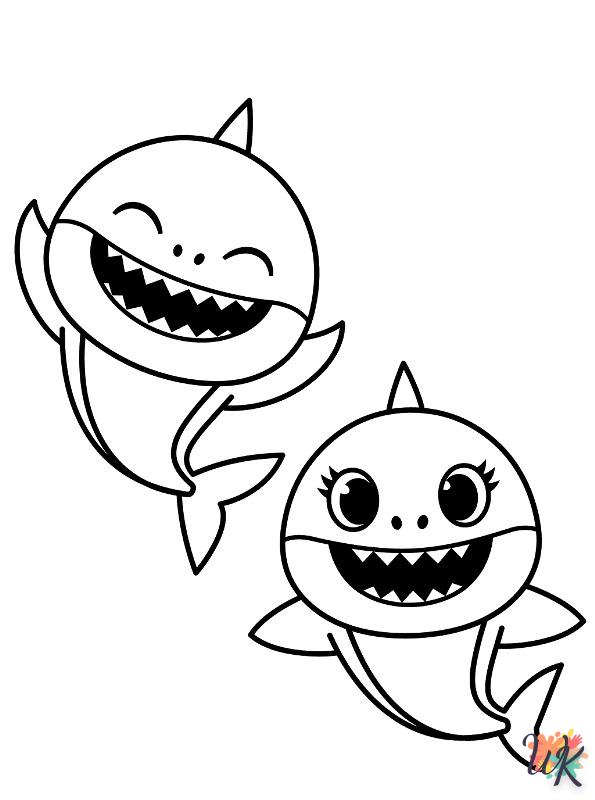 Dibujos para Colorear WK Baby Shark 26