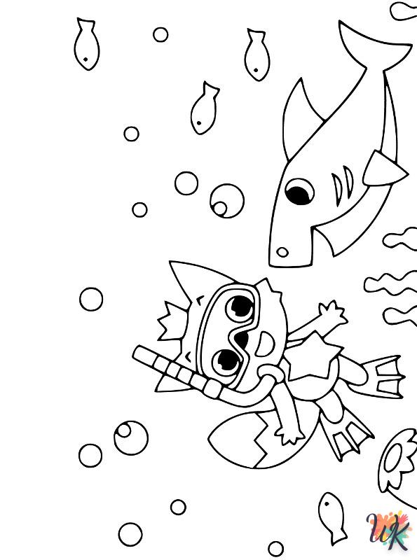 Dibujos para Colorear WK Baby Shark 34
