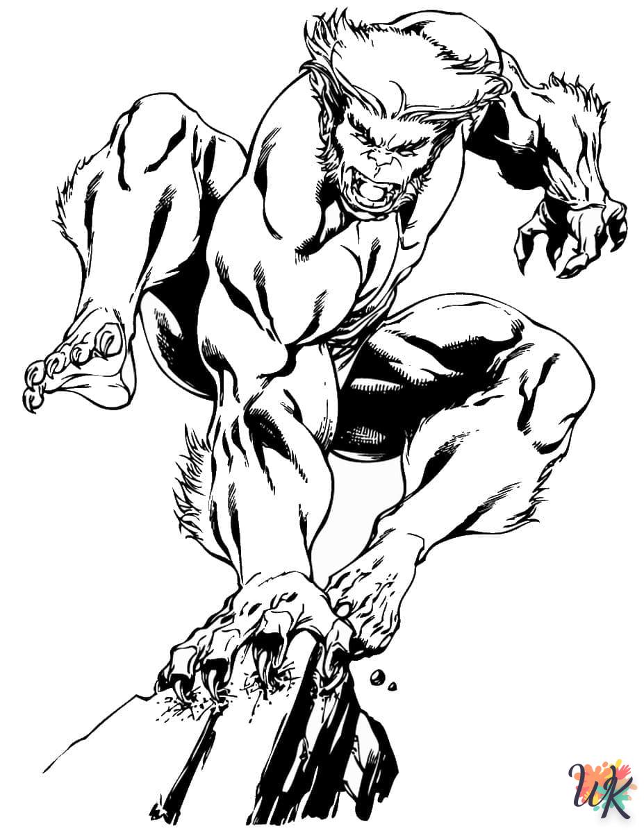 Dibujos para Colorear Wolverine 19
