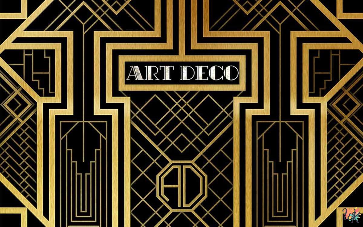 Encantos del Art Deco: Una Extravagancia de Coloreo de la Era Gatsby