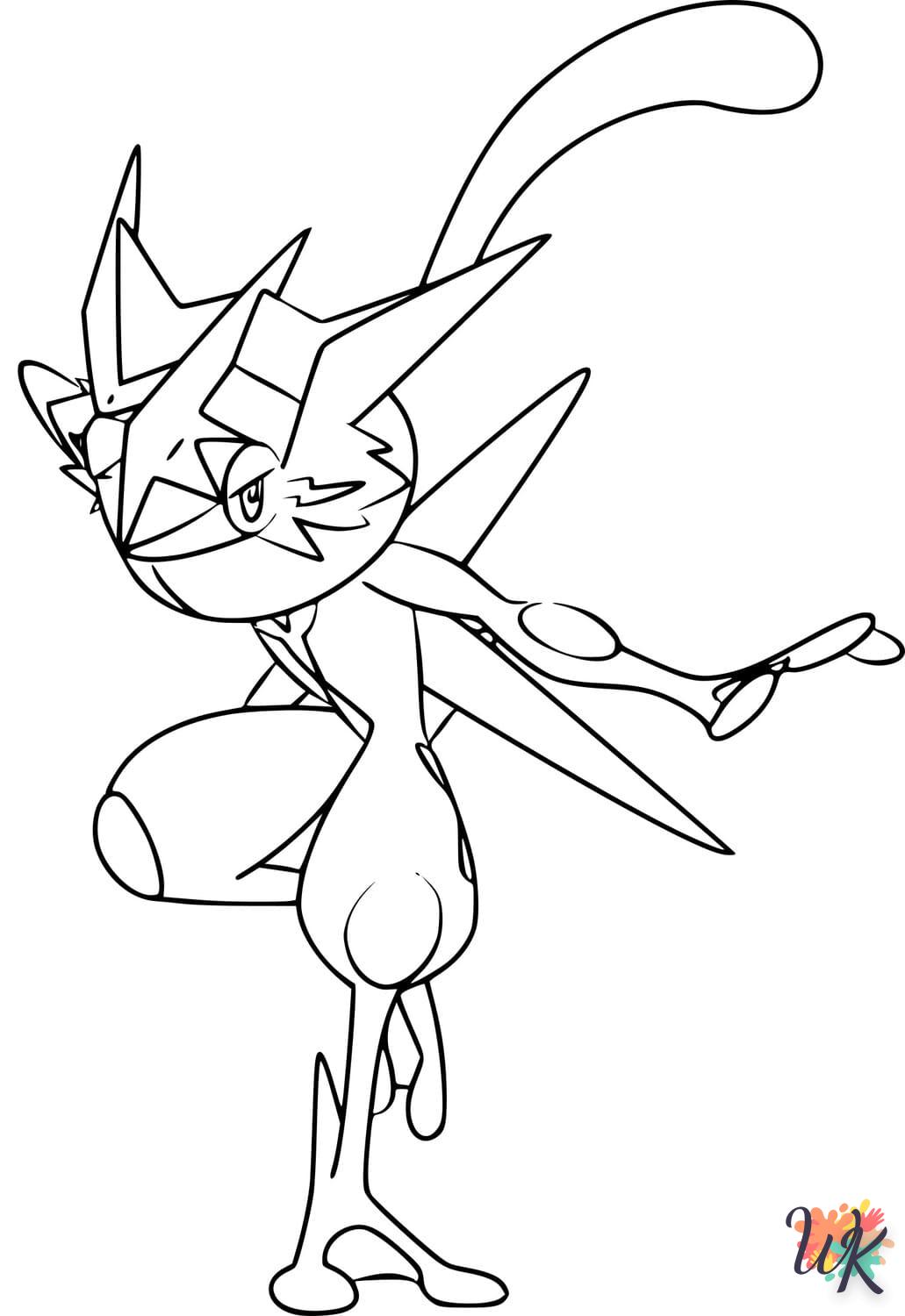 Dibujos para Colorear Greninja 17