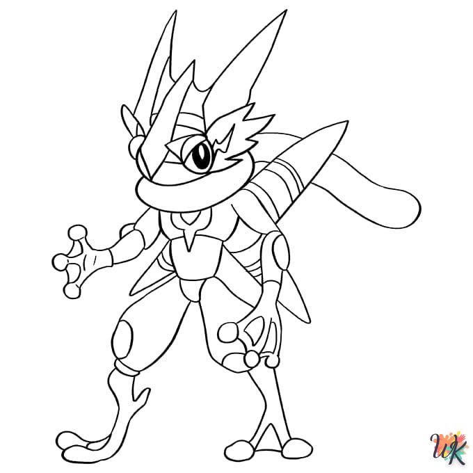 Dibujos para Colorear Greninja 22