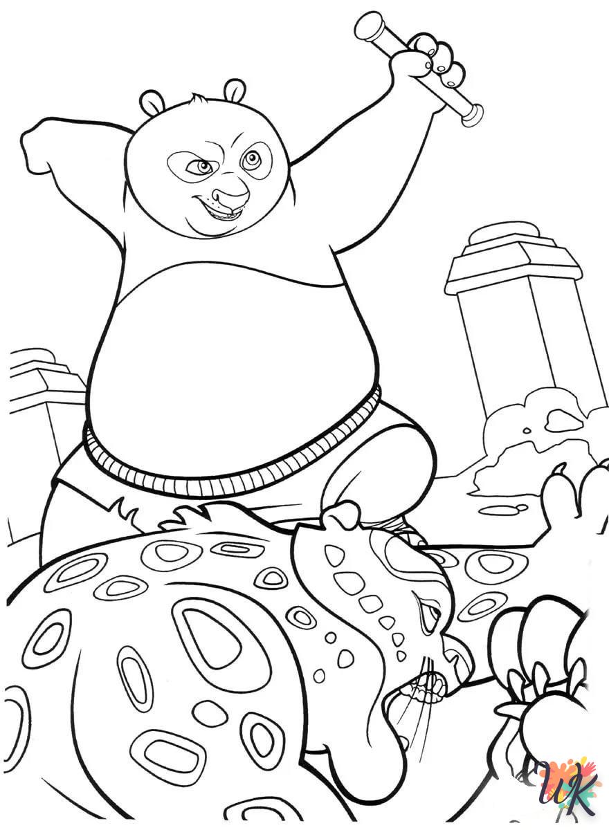 Dibujos para Colorear Kung Fu Panda 123