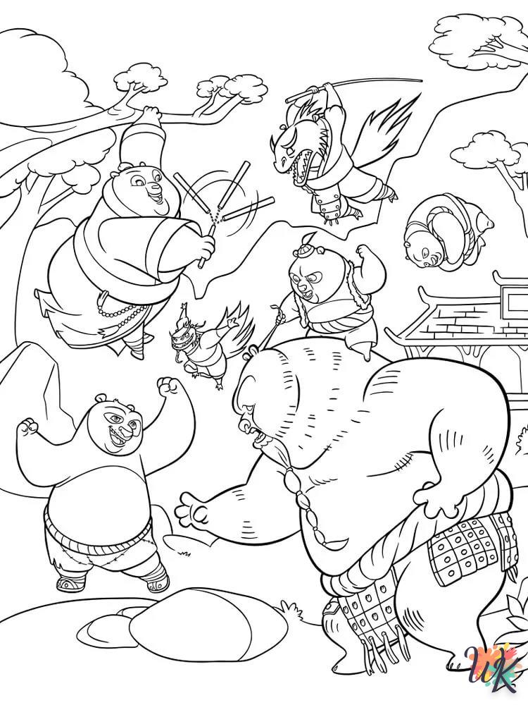 Dibujos para Colorear Kung Fu Panda 129