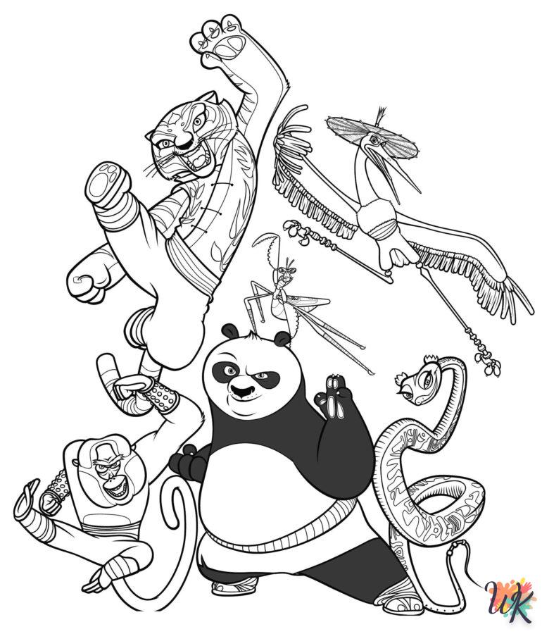 Dibujos para Colorear Kung Fu Panda 4