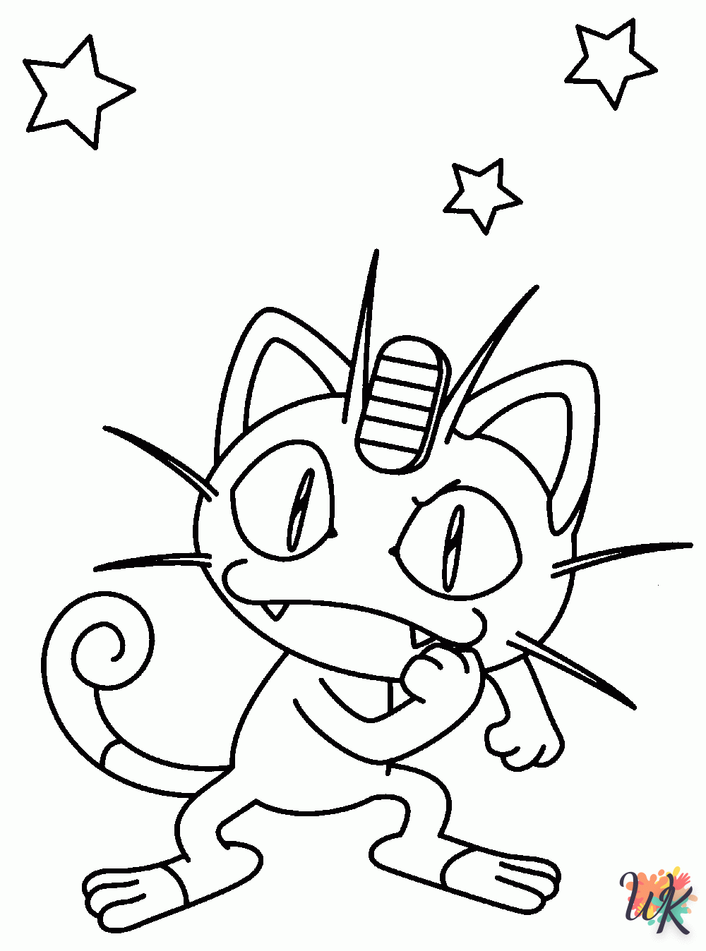 Dibujos para Colorear Meowth 1