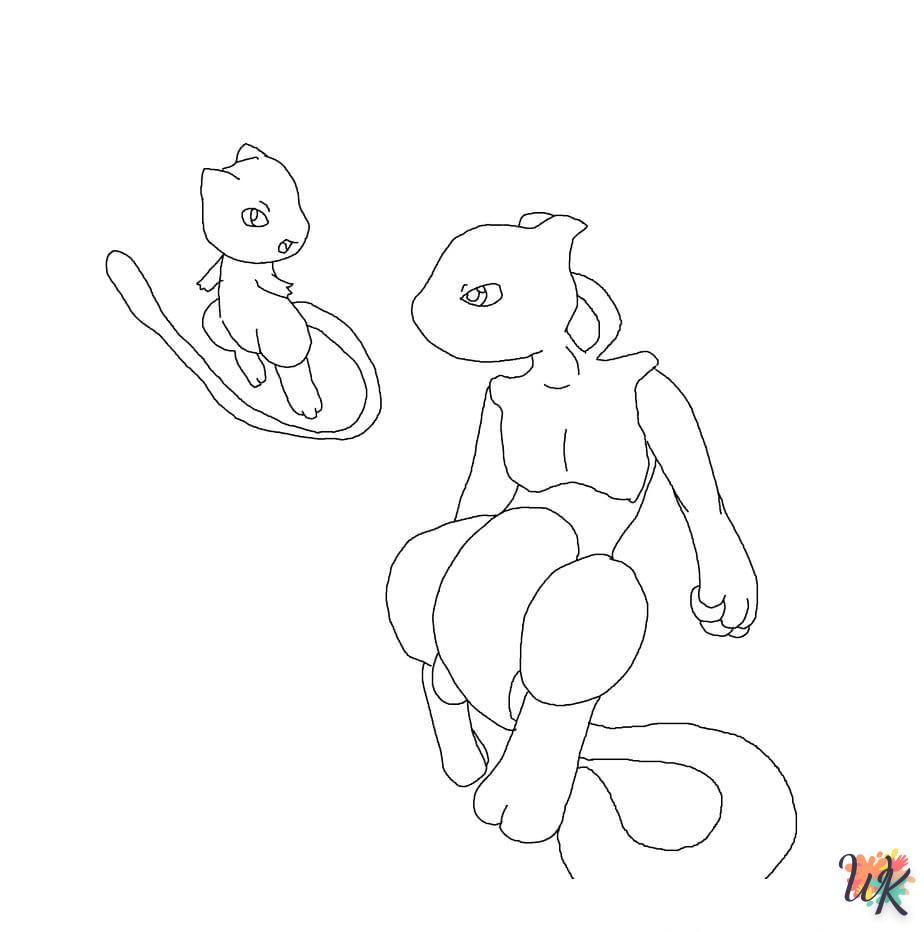 Dibujos para Colorear Mewtwo 1