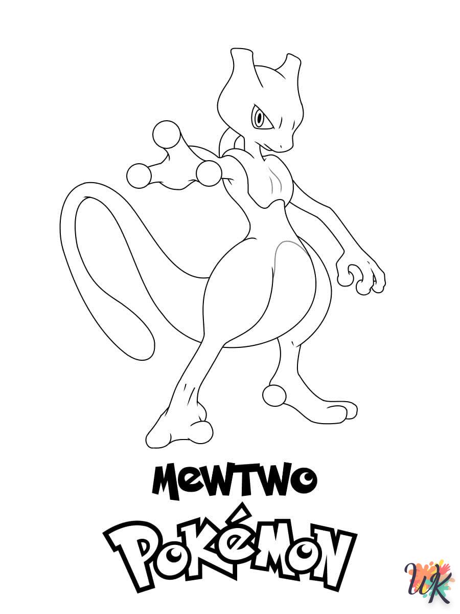 Dibujos para Colorear Mewtwo 15