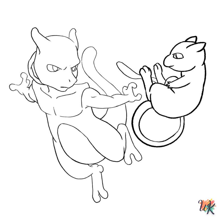 Dibujos para Colorear Mewtwo 29