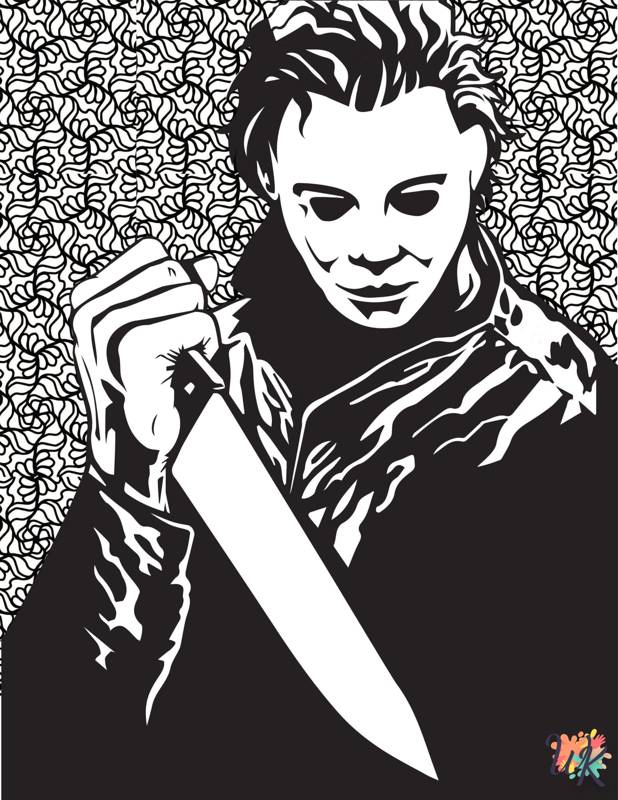 Dibujos para Colorear Michael Myers 8 scaled