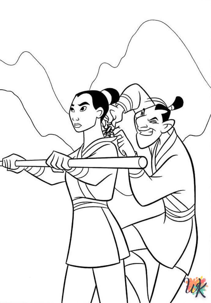 Dibujos para Colorear Mulan 28