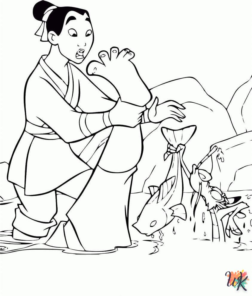 Dibujos para Colorear Mulan 40