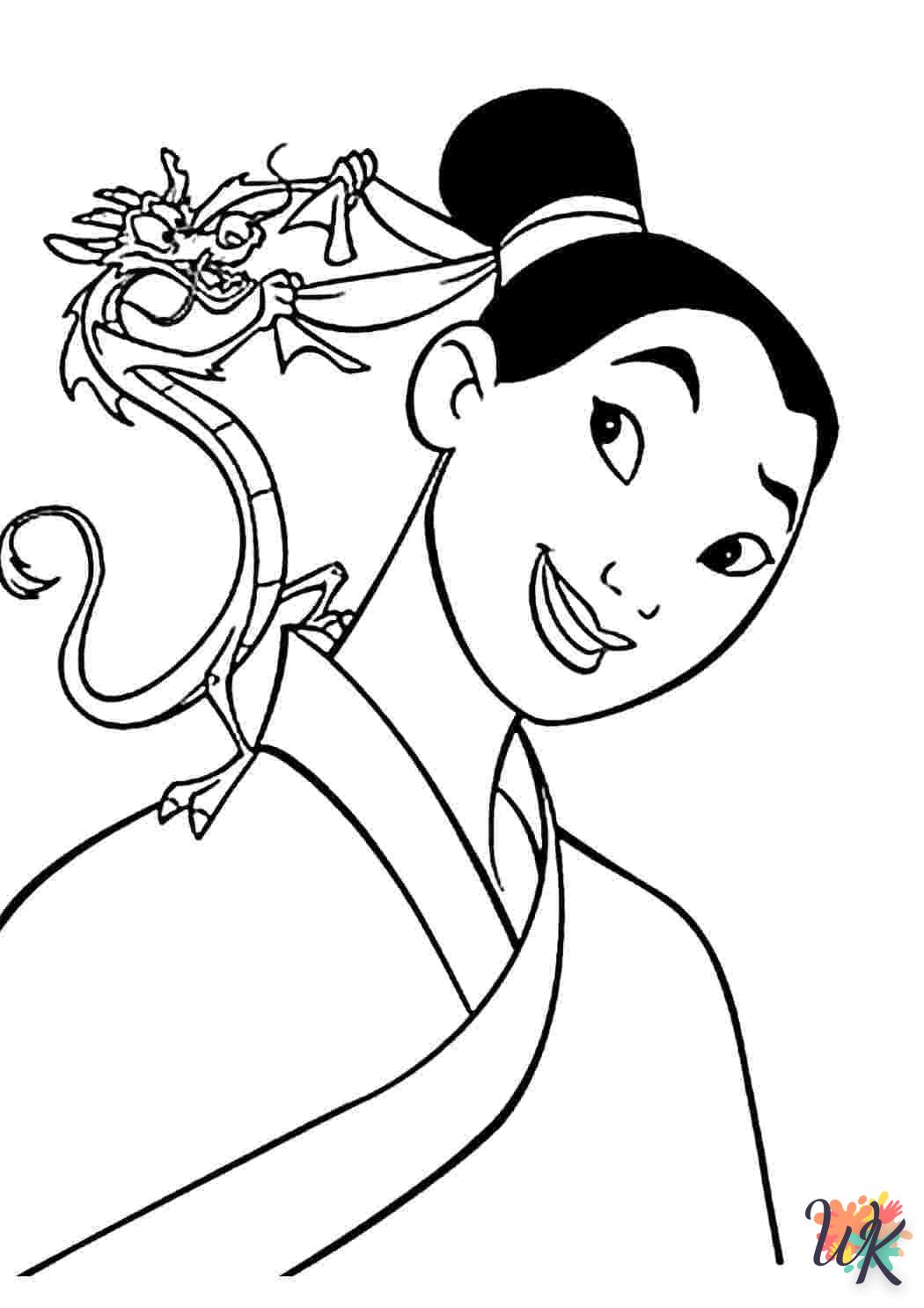 Dibujos para Colorear Mulan 41