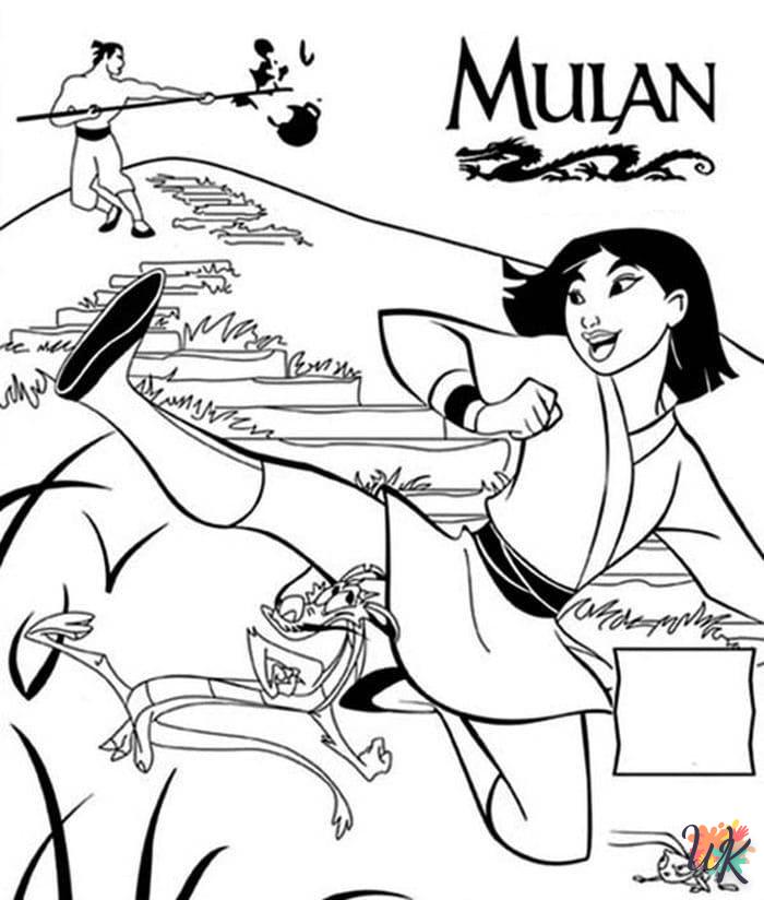 Dibujos para Colorear Mulan 47
