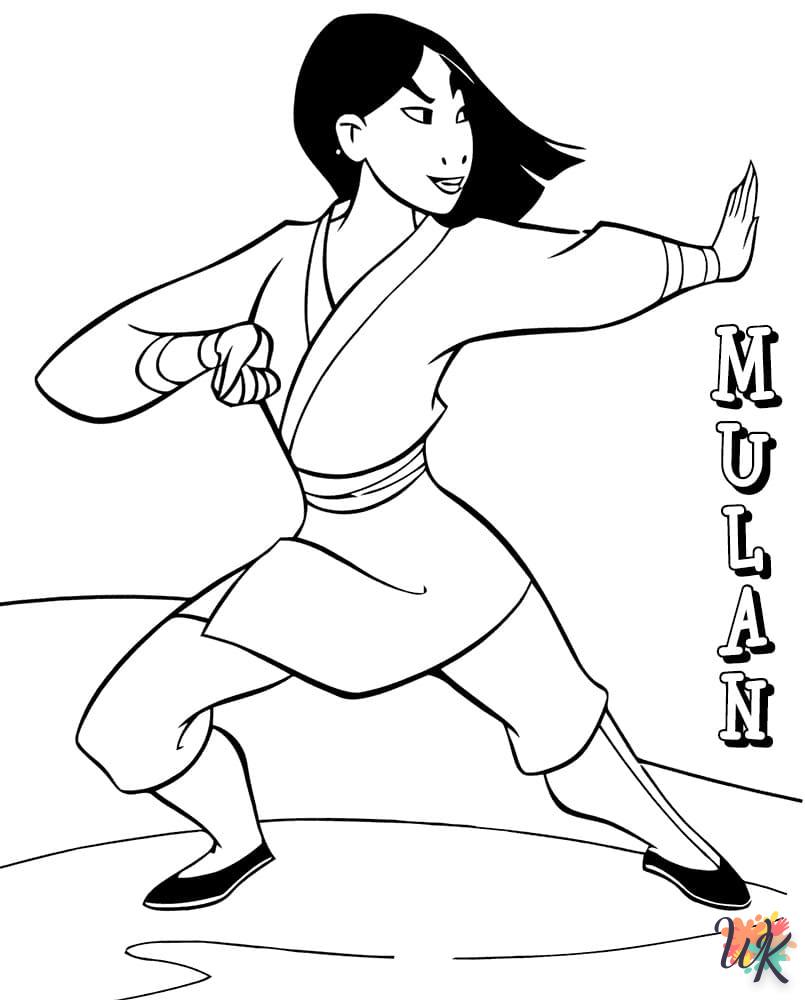 Dibujos para Colorear Mulan 81