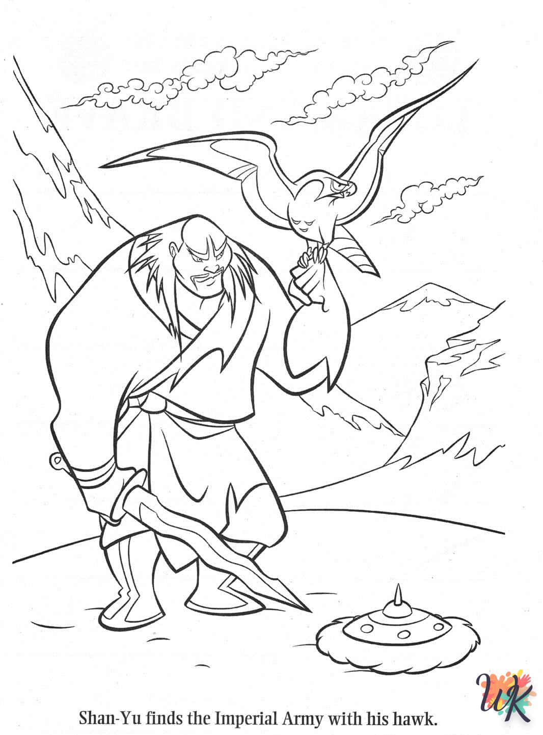 Dibujos para Colorear Mulan 9