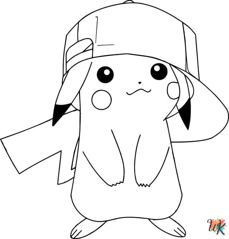 Dibujos para Colorear Pikachu 1