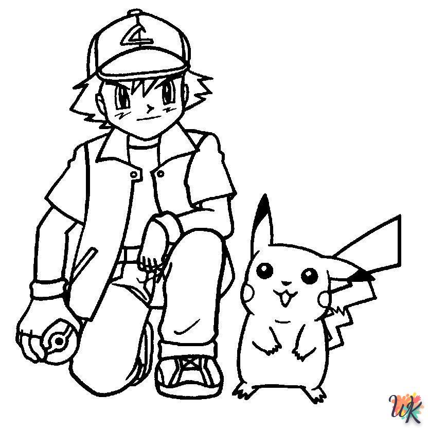 Dibujos para Colorear Pikachu 14