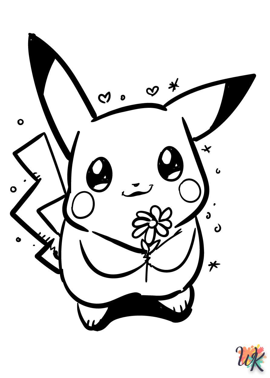 Dibujos para Colorear Pikachu 16