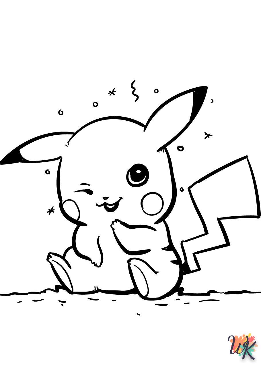 Dibujos para Colorear Pikachu 17