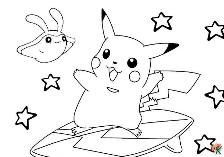 Dibujos para Colorear Pikachu 21