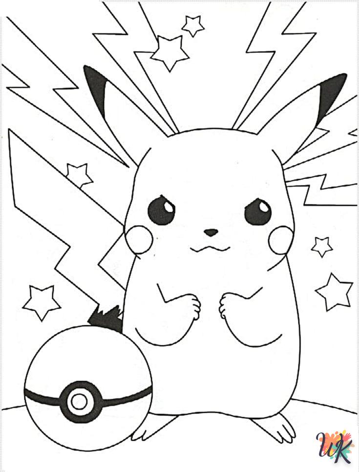Dibujos para Colorear Pikachu 24