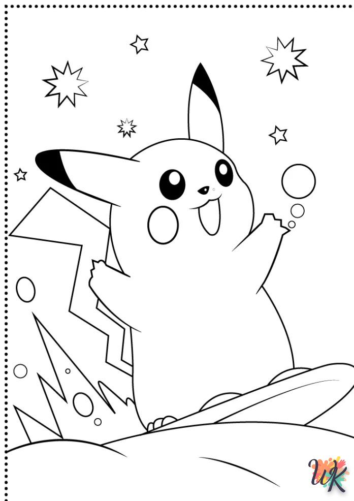 Dibujos para Colorear Pikachu 25
