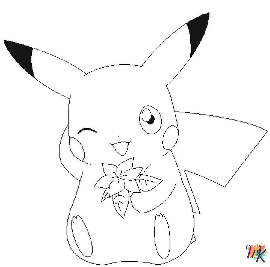 Dibujos para Colorear Pikachu 4