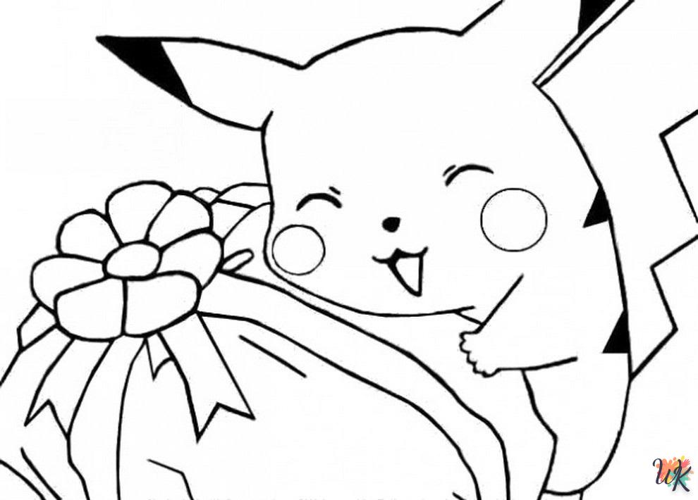 Dibujos para Colorear Pikachu 9