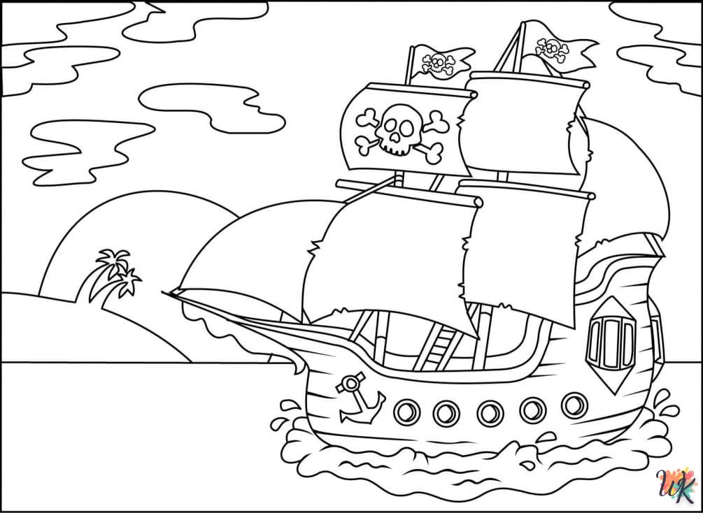 Dibujos para Colorear Piratas 1